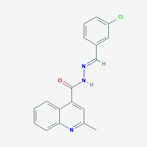 N'-[(E)-(3-chlorophenyl)methylidene]-2-methylquinoline-4-carbohydrazide