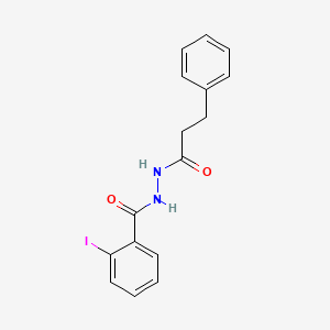 molecular formula C16H15IN2O2 B11687175 2-iodo-N'-(3-phenylpropanoyl)benzohydrazide 