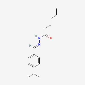 N'-[(E)-[4-(Propan-2-YL)phenyl]methylidene]hexanehydrazide