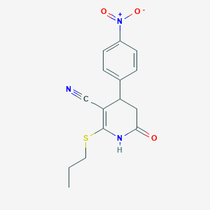 4-(4-Nitrophenyl)-6-oxo-2-(propylsulfanyl)-1,4,5,6-tetrahydropyridine-3-carbonitrile