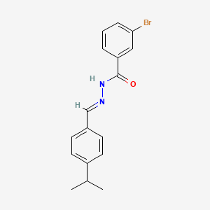 molecular formula C17H17BrN2O B11687247 3-bromo-N'-{(E)-[4-(propan-2-yl)phenyl]methylidene}benzohydrazide 