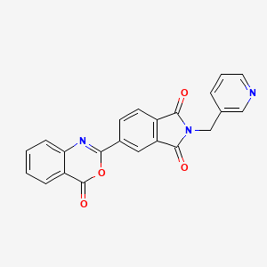 molecular formula C22H13N3O4 B11687248 5-(4-Oxo-3,1-benzoxazin-2-yl)-2-(pyridin-3-ylmethyl)isoindole-1,3-dione 