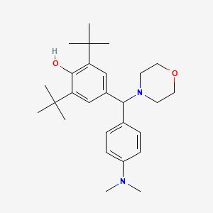 molecular formula C27H40N2O2 B11687268 2,6-Di-tert-butyl-4-{[4-(dimethylamino)phenyl](morpholin-4-yl)methyl}phenol 