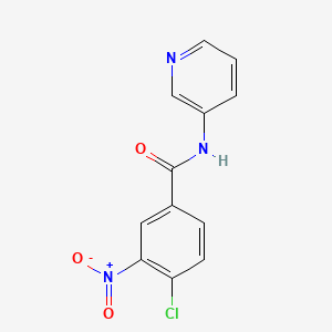 molecular formula C12H8ClN3O3 B11687306 4-chloro-3-nitro-N-(pyridin-3-yl)benzamide 