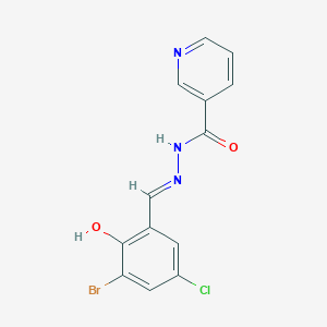 N'-[(E)-(3-bromo-5-chloro-2-hydroxyphenyl)methylidene]pyridine-3-carbohydrazide