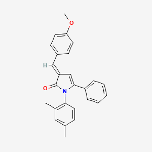 (3E)-1-(2,4-dimethylphenyl)-3-(4-methoxybenzylidene)-5-phenyl-1,3-dihydro-2H-pyrrol-2-one