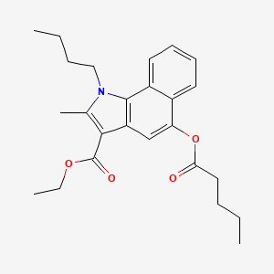 Ethyl 1-butyl-2-methyl-5-pentanoyloxybenzo[g]indole-3-carboxylate