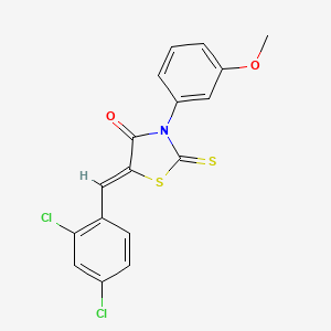 molecular formula C17H11Cl2NO2S2 B11687393 (5Z)-5-[(2,4-dichlorophenyl)methylidene]-3-(3-methoxyphenyl)-2-sulfanylidene-1,3-thiazolidin-4-one 