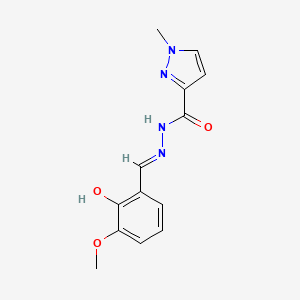 N'-[(E)-(2-hydroxy-3-methoxyphenyl)methylidene]-1-methyl-1H-pyrazole-3-carbohydrazide