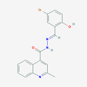 molecular formula C18H14BrN3O2 B11687416 N'-[(E)-(5-bromo-2-hydroxyphenyl)methylidene]-2-methylquinoline-4-carbohydrazide 