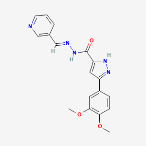 3-(3,4-Dimethoxyphenyl)-N'-(3-pyridinylmethylene)-1H-pyrazole-5-carbohydrazide