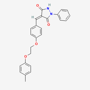 (4Z)-4-{4-[2-(4-methylphenoxy)ethoxy]benzylidene}-1-phenylpyrazolidine-3,5-dione