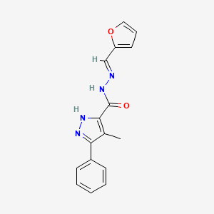 N'-[(E)-2-furylmethylidene]-4-methyl-3-phenyl-1H-pyrazole-5-carbohydrazide