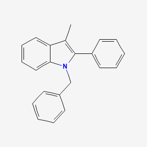 molecular formula C22H19N B11687459 1-Benzyl-3-methyl-2-phenyl-1H-indole 