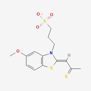 3-[(2Z)-5-methoxy-2-(2-thioxopropylidene)-1,3-benzothiazol-3(2H)-yl]propane-1-sulfonate