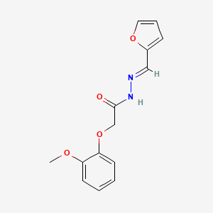 molecular formula C14H14N2O4 B11687484 N'-(Furan-2-ylmethylene)-2-(2-methoxyphenoxy)acetohydrazide 