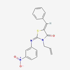 2-[(3-Nitrophenyl)imino]-5-(phenylmethylidene)-3-(prop-2-en-1-yl)-1,3-thiazolidin-4-one