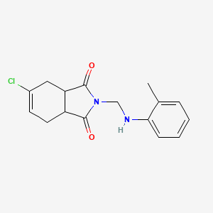 molecular formula C16H17ClN2O2 B11687538 5-chloro-2-{[(2-methylphenyl)amino]methyl}-3a,4,7,7a-tetrahydro-1H-isoindole-1,3(2H)-dione 