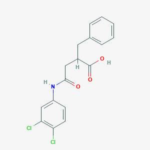 molecular formula C17H15Cl2NO3 B11687577 2-Benzyl-4-[(3,4-dichlorophenyl)amino]-4-oxobutanoic acid 