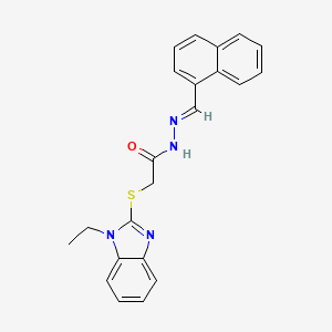 2-[(1-ethyl-1H-benzimidazol-2-yl)sulfanyl]-N'-[(E)-naphthalen-1-ylmethylidene]acetohydrazide