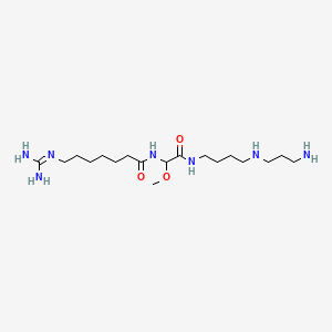 B1168761 1-Amino-19-guanidino-11-methoxy-4,9,12-triazanonadecane-10,13-dione CAS No. 114760-35-9