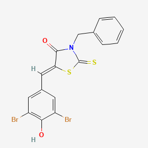 (5Z)-3-benzyl-5-(3,5-dibromo-4-hydroxybenzylidene)-2-thioxo-1,3-thiazolidin-4-one