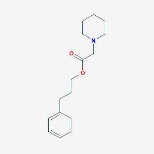 molecular formula C16H23NO2 B11687625 3-Phenylpropyl piperidin-1-ylacetate 