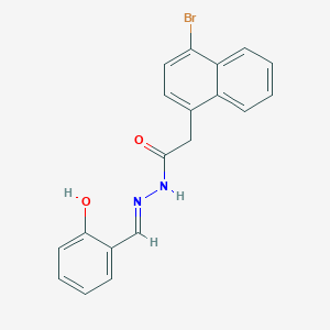 2-(4-bromonaphthalen-1-yl)-N'-[(E)-(2-hydroxyphenyl)methylidene]acetohydrazide