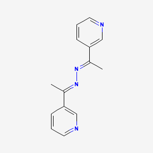 molecular formula C14H14N4 B11687627 (1E)-1-(3-pyridinyl)ethanone [(E)-1-(3-pyridinyl)ethylidene]hydrazone 