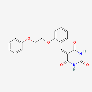 Pyrimidine-2,4,6-trione, hexahydro-5-[3-(2-phenoxyethoxy)benzylidene]-