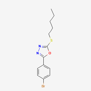 2-(4-Bromophenyl)-5-(pentylsulfanyl)-1,3,4-oxadiazole