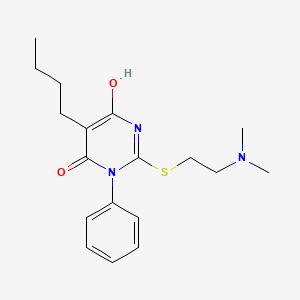 5-Butyl-2-[2-(dimethylamino)ethylsulfanyl]-6-hydroxy-1-phenylpyrimidin-4-one