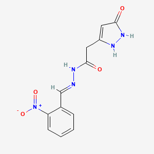 2-(5-hydroxy-1H-pyrazol-3-yl)-N'-[(1E)-(2-nitrophenyl)methylene]acetohydrazide