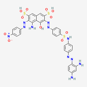 molecular formula C30H18 B1168769 2,7-Naphthalenedisulfonic acid, 4-amino-6-((4-(((4-((2,4-diaminophenyl)azo)phenyl)amino)sulfonyl)phenyl)azo)-5-hydroxy-3-((4-nitrophenyl)azo)- CAS No. 112484-44-3