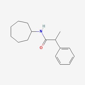 molecular formula C16H23NO B1168771 N-cycloheptyl-2-phenylpropanamide 