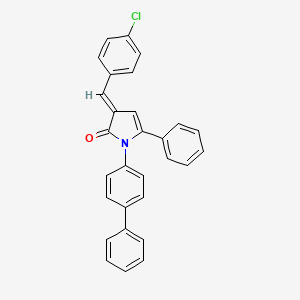 molecular formula C29H20ClNO B11687725 (3E)-1-(biphenyl-4-yl)-3-(4-chlorobenzylidene)-5-phenyl-1,3-dihydro-2H-pyrrol-2-one 