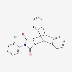 molecular formula C24H16ClNO2 B11687726 17-(2-Chlorophenyl)-17-azapentacyclo[6.6.5.0~2,7~.0~9,14~.0~15,19~]nonadeca-2,4,6,9,11,13-hexaene-16,18-dione (non-preferred name) 