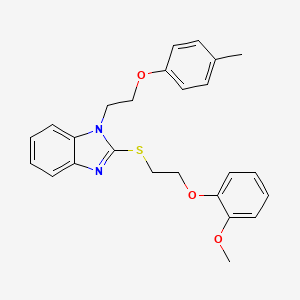 2-{[2-(2-methoxyphenoxy)ethyl]sulfanyl}-1-[2-(4-methylphenoxy)ethyl]-1H-benzimidazole