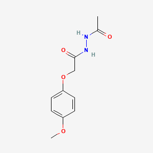 molecular formula C11H14N2O4 B11687774 N'-acetyl-2-(4-methoxyphenoxy)acetohydrazide 