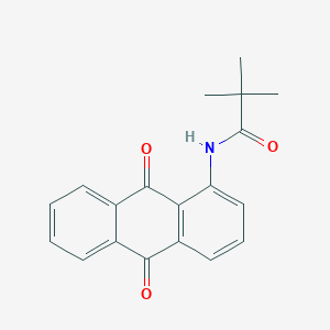 molecular formula C19H17NO3 B11687776 N-(9,10-Dioxo-9,10-dihydro-1-anthracenyl)-2,2-dimethylpropanamide CAS No. 313368-19-3