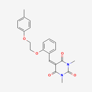 1,3-Dimethyl-5-({2-[2-(4-methylphenoxy)ethoxy]phenyl}methylidene)-1,3-diazinane-2,4,6-trione