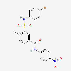 3-[(4-bromophenyl)sulfamoyl]-4-methyl-N-(4-nitrophenyl)benzamide