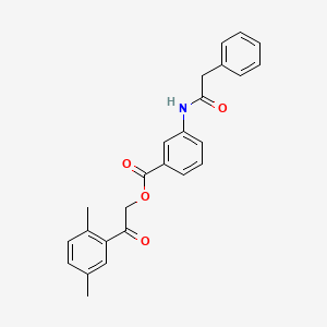 2-(2,5-Dimethylphenyl)-2-oxoethyl 3-[(phenylacetyl)amino]benzoate