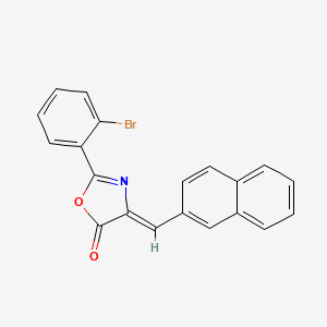 molecular formula C20H12BrNO2 B11687961 (4Z)-2-(2-bromophenyl)-4-(naphthalen-2-ylmethylidene)-1,3-oxazol-5(4H)-one 