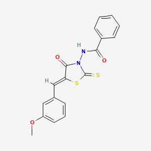 N-[(5Z)-5-(3-methoxybenzylidene)-4-oxo-2-thioxo-1,3-thiazolidin-3-yl]benzamide