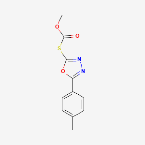 Methyl {[5-(4-methylphenyl)-1,3,4-oxadiazol-2-YL]sulfanyl}formate