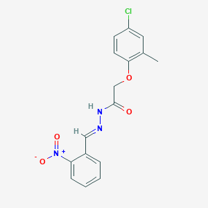 2-(4-chloro-2-methylphenoxy)-N'-[(E)-(2-nitrophenyl)methylidene]acetohydrazide