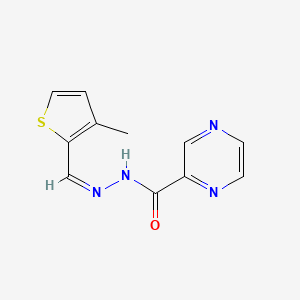 molecular formula C11H10N4OS B11688094 N'-[(Z)-(3-methylthiophen-2-yl)methylidene]pyrazine-2-carbohydrazide 