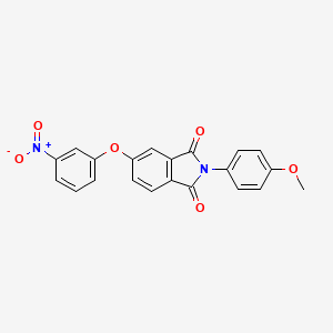 molecular formula C21H14N2O6 B11688111 2-(4-Methoxyphenyl)-5-(3-nitrophenoxy)isoindole-1,3-dione 