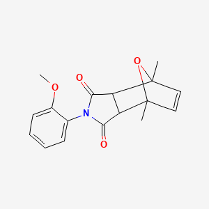 molecular formula C17H17NO4 B11688114 2-(2-methoxyphenyl)-4,7-dimethyl-3a,4,7,7a-tetrahydro-1H-4,7-epoxyisoindole-1,3(2H)-dione 